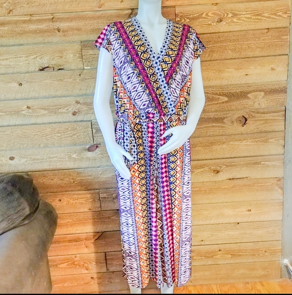 Dress Barn Pants - Dress Barn Multi Colored Romper Size 1X T2